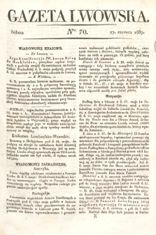 Gazeta Lwowska. 1837, nr 70