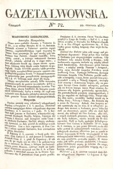 Gazeta Lwowska. 1837, nr 72