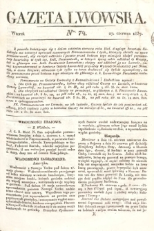 Gazeta Lwowska. 1837, nr 74