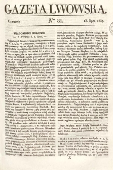 Gazeta Lwowska. 1837, nr 81