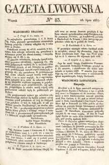Gazeta Lwowska. 1837, nr 83