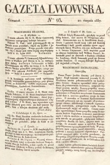 Gazeta Lwowska. 1837, nr 93