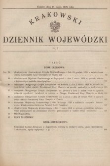 Krakowski Dziennik Wojewódzki. 1929, nr 6