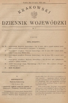 Krakowski Dziennik Wojewódzki. 1929, nr 7