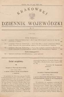 Krakowski Dziennik Wojewódzki. 1929, nr 11