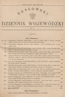 Krakowski Dziennik Wojewódzki. 1929, nr 12