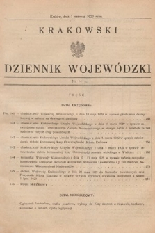 Krakowski Dziennik Wojewódzki. 1929, nr 14