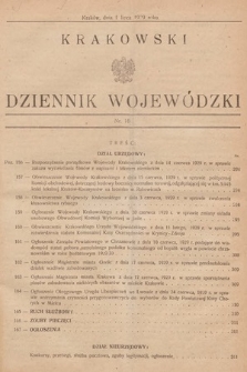Krakowski Dziennik Wojewódzki. 1929, nr 16