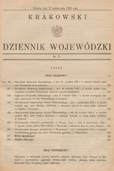 Krakowski Dziennik Wojewódzki. 1929, nr 23