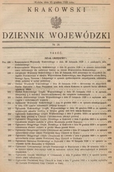 Krakowski Dziennik Wojewódzki. 1929, nr 28