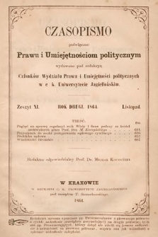 Czasopismo Poświęcone Prawu i Umiejętnościom Politycznym. 1864, nr 11