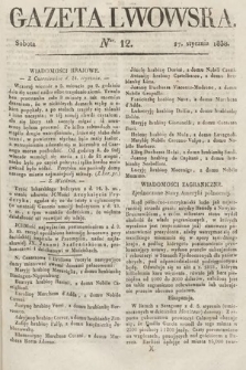 Gazeta Lwowska. 1838, nr 12