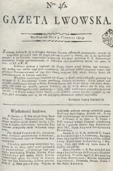 Gazeta Lwowska. 1813, nr 46