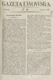 Gazeta Lwowska. 1838, nr 87