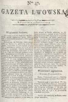 Gazeta Lwowska. 1813, nr 47