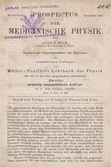 Die Medicinische Physik