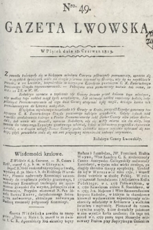Gazeta Lwowska. 1813, nr 49