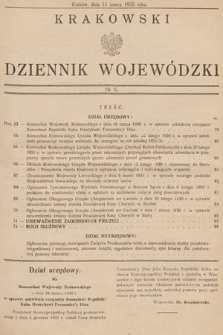 Krakowski Dziennik Wojewódzki. 1930, nr 6