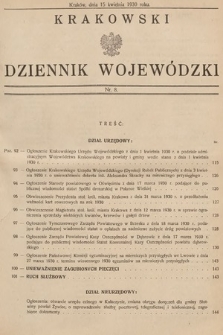 Krakowski Dziennik Wojewódzki. 1930, nr 8