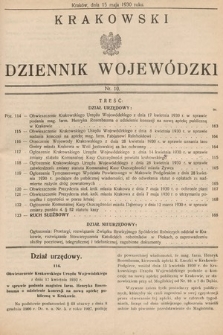 Krakowski Dziennik Wojewódzki. 1930, nr 10