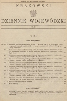 Krakowski Dziennik Wojewódzki. 1930, nr 21