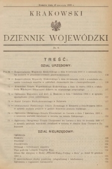 Krakowski Dziennik Wojewódzki. 1933, nr 8