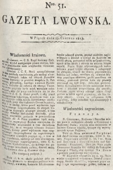 Gazeta Lwowska. 1813, nr 51
