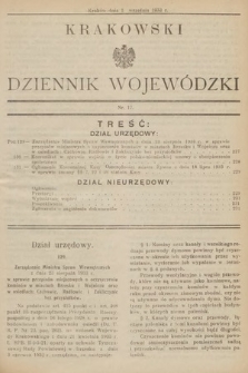 Krakowski Dziennik Wojewódzki. 1933, nr 17