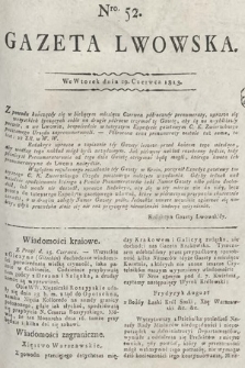 Gazeta Lwowska. 1813, nr 52