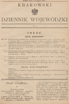 Krakowski Dziennik Wojewódzki. 1934, nr 8