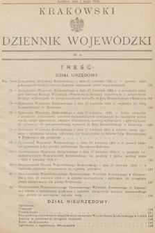 Krakowski Dziennik Wojewódzki. 1934, nr 9