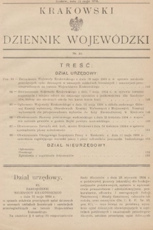 Krakowski Dziennik Wojewódzki. 1934, nr 10