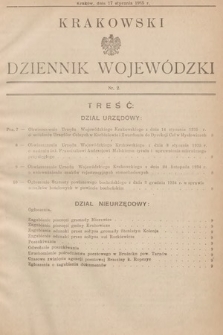 Krakowski Dziennik Wojewódzki. 1935, nr 2