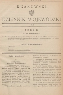 Krakowski Dziennik Wojewódzki. 1935, nr 3