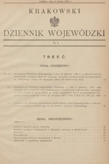 Krakowski Dziennik Wojewódzki. 1935, nr 4