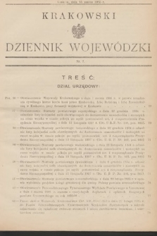 Krakowski Dziennik Wojewódzki. 1935, nr 7