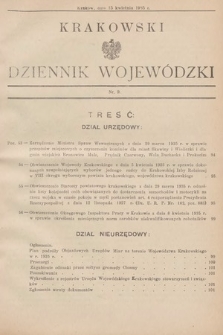Krakowski Dziennik Wojewódzki. 1935, nr 9