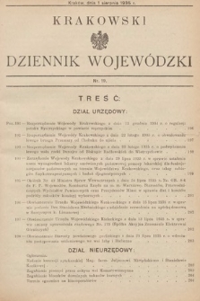 Krakowski Dziennik Wojewódzki. 1935, nr 19