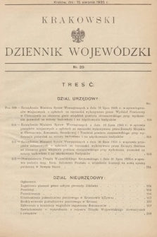 Krakowski Dziennik Wojewódzki. 1935, nr 20