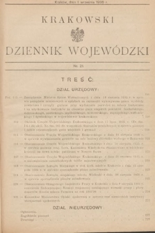 Krakowski Dziennik Wojewódzki. 1935, nr 21