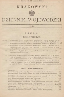 Krakowski Dziennik Wojewódzki. 1935, nr 24