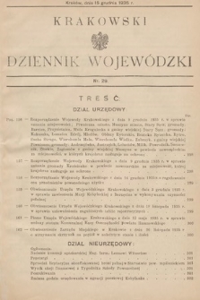 Krakowski Dziennik Wojewódzki. 1935, nr 29