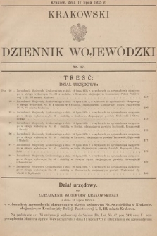 Krakowski Dziennik Wojewódzki. 1935, nr 17