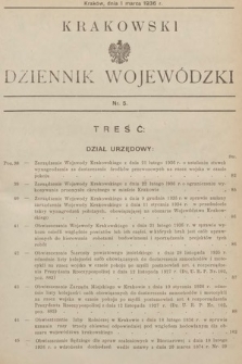 Krakowski Dziennik Wojewódzki. 1936, nr 5