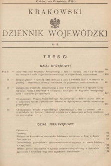 Krakowski Dziennik Wojewódzki. 1936, nr 8
