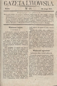 Gazeta Lwowska. 1841, nr 22