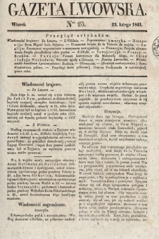 Gazeta Lwowska. 1841, nr 23