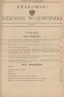 Krakowski Dziennik Wojewódzki. 1936, nr 16