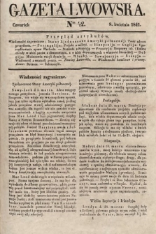 Gazeta Lwowska. 1841, nr 42