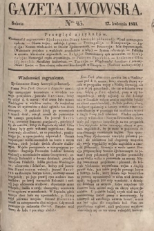 Gazeta Lwowska. 1841, nr 45